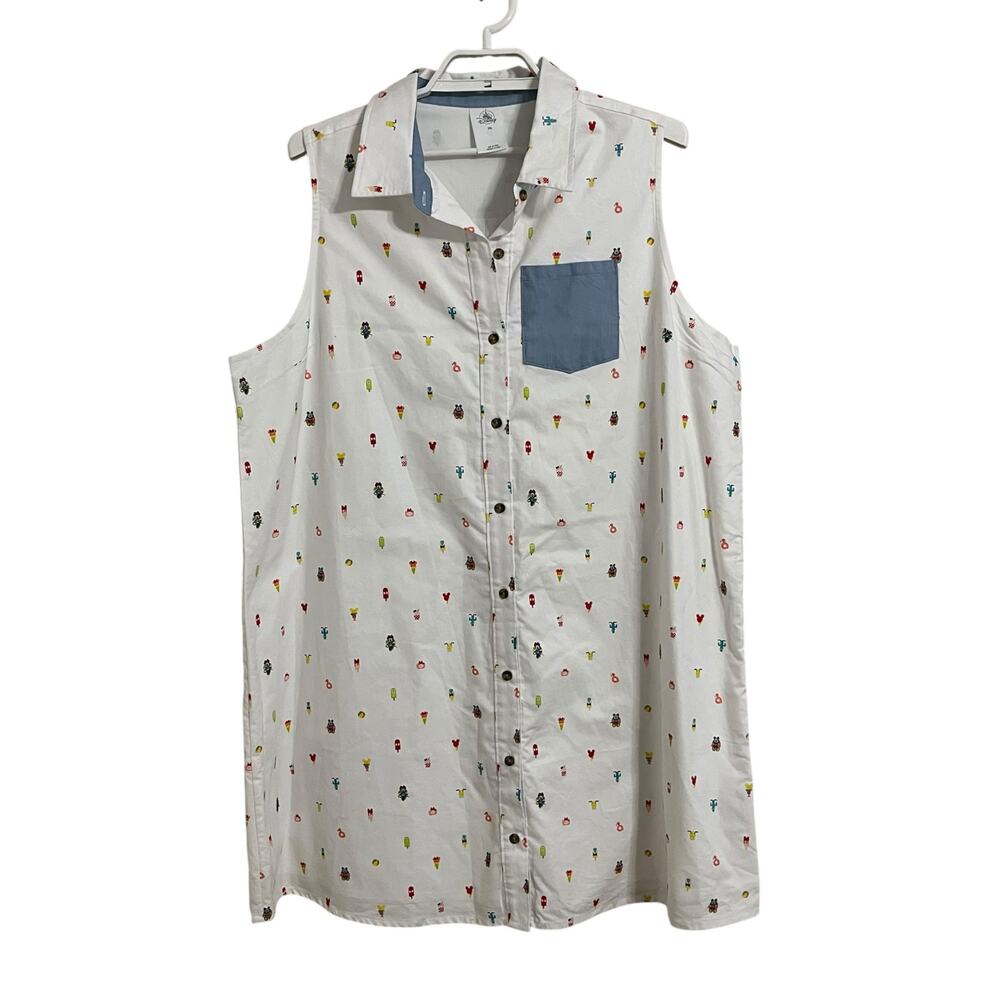 Disney Parks Fab 5 Snack Button Down Dress